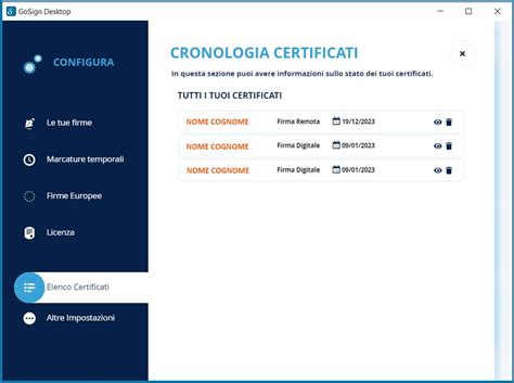 Rinnovo dei certificati 